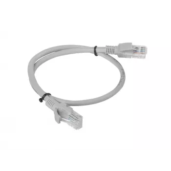 Tinklo kabelis Lanberg PCU6-10CC-0050-S RJ-45 Cat6 0,5 m Pilka