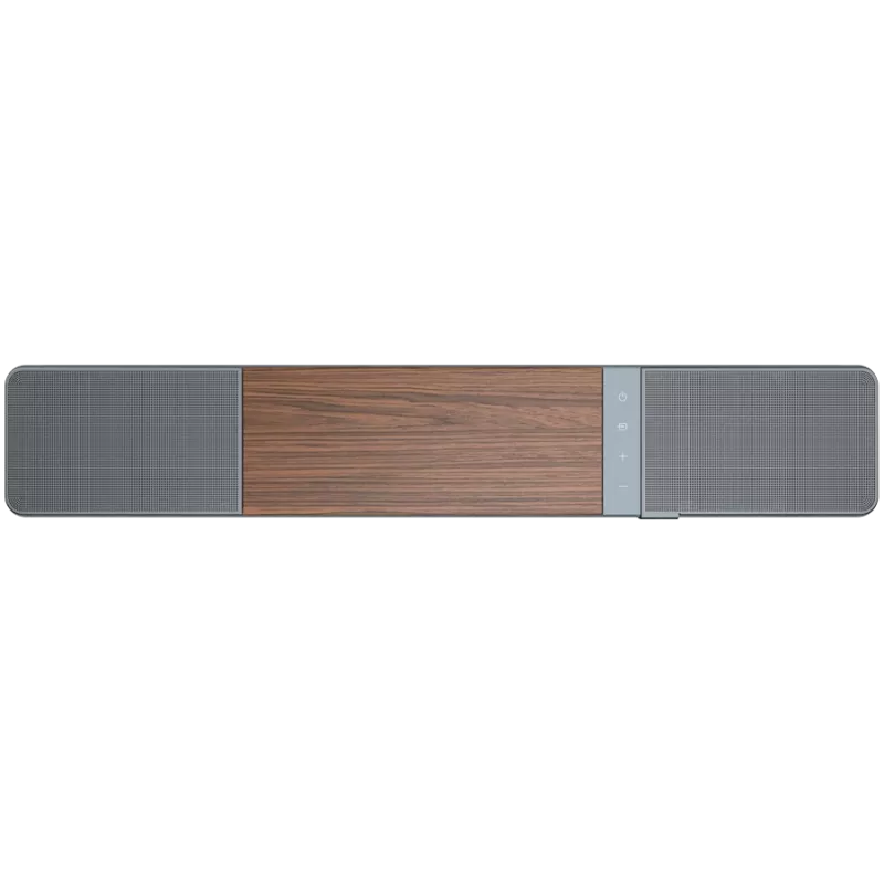 Garsiakalbio juosta KLIPSCH Flexus CORE 100 — 2.1 kanalų, 100 W, įmontuotas žemų dažnių garsiakalbis, Pilka/Riešutas