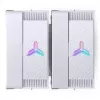CPU aušintuvas Jonsbo CR-3000E Dual-Tower ARGB White, dvibokštis oro aušintuvas su ARGB apšvietimu