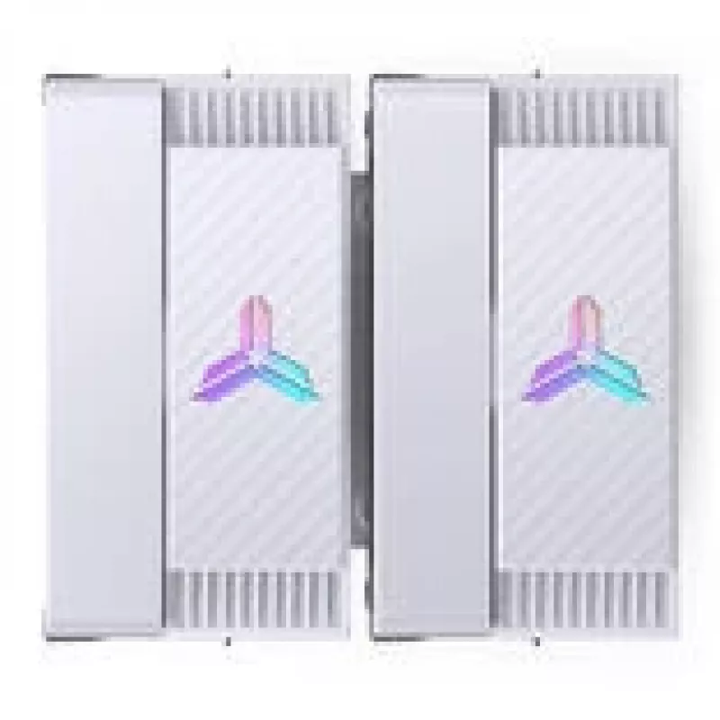 CPU aušintuvas Jonsbo CR-3000E Dual-Tower ARGB White, dvibokštis oro aušintuvas su ARGB apšvietimu