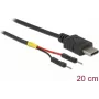 Delock 85419 USB maitinimo kabelis į 2x vieno kaiščio kontaktų juostą, 20 cm
