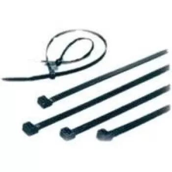 Kabelio raištis, atsparus oro sąlygoms, nailoninis, juodas - Ilgis 100 mm Plotis 2,5 mm