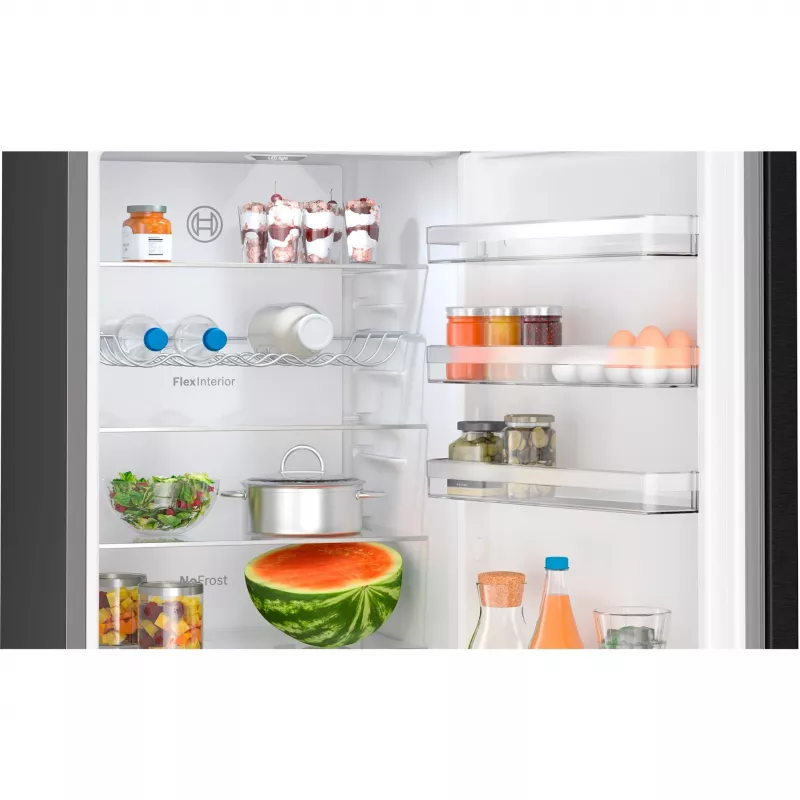 Šaldytuvas-šaldiklis Bosch Serie 4 KGN39VXBT laisvai pastatomas 363 L juodas