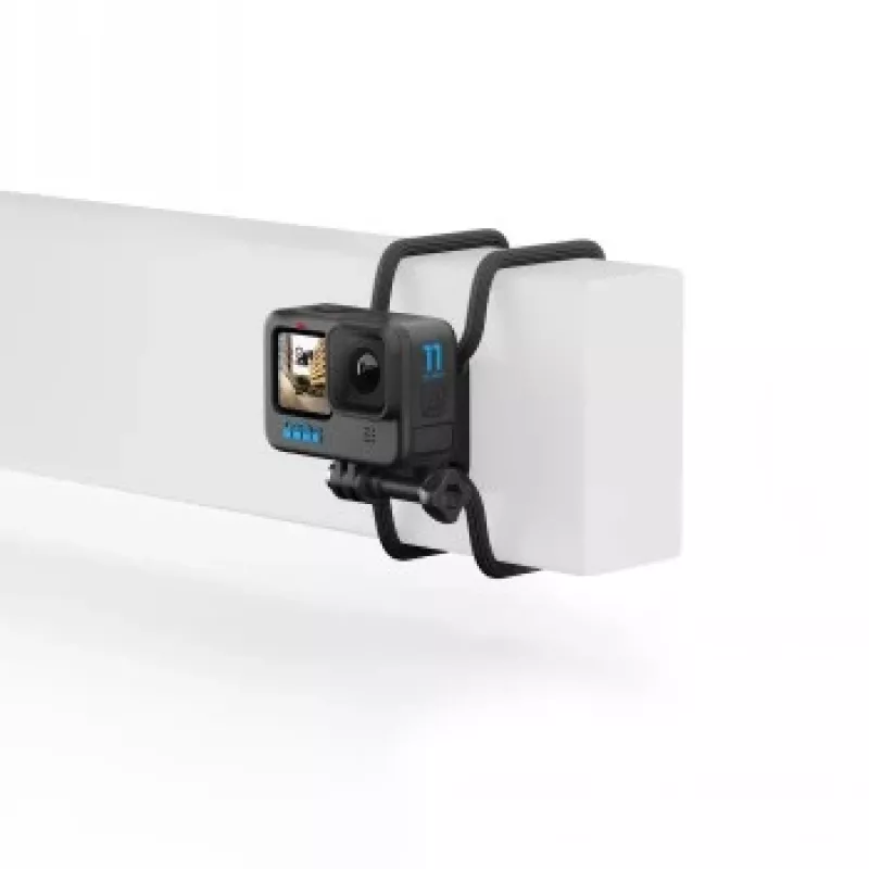 GoPro HERO kamerų tvirtinimo plokštelė su lanksčia rankena, juoda plastikinė