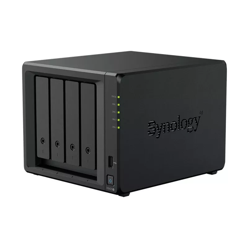 NAS saugojimo serveris SYNOLOGY DS425+ – 4 lizdai, Intel Celeron J4125 2.0–2.7 GHz, 2 GB DDR4, 0 TB, 2.5GbE, 2 M.2 lizdai