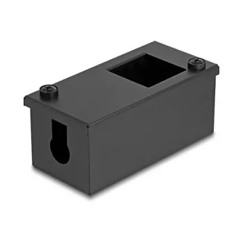 Paskirstymo dėžutė DELOCK Easy 45 modulių laikiklis ant stalo ar sienos, metalinė, juoda, 2x22,5x45 mm arba 1x45x45 mm