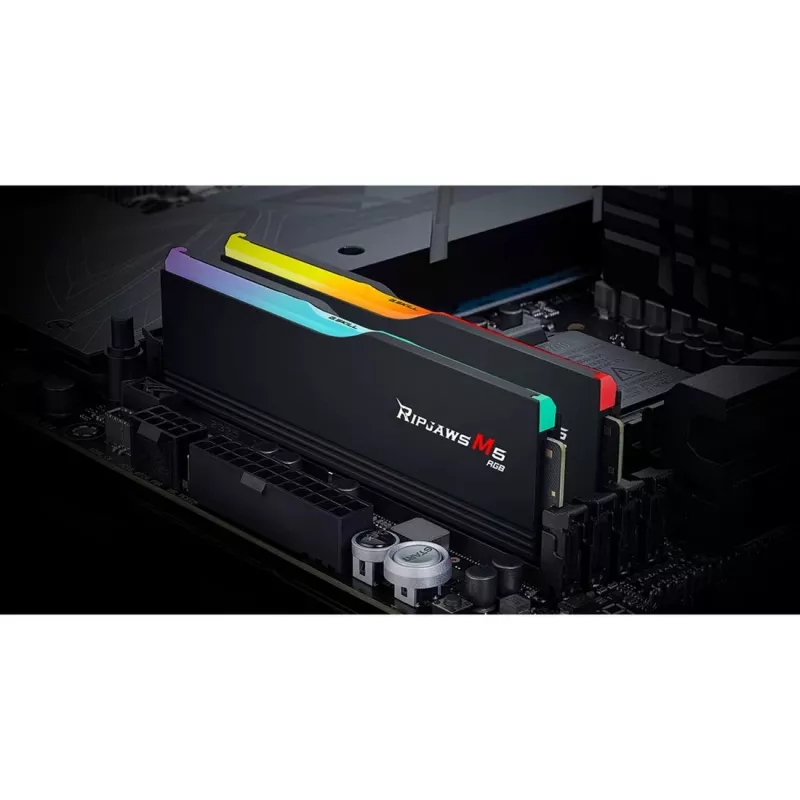 G.Skill Ripjaws M5 RGB 48 GB DDR5-6000 (2x 24 GB) Dual-Kit, juoda, F5-6000J3036F24GX2-RM5RK, INTEL XMP