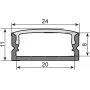 U profilis LED juostelei EUROLITE 51210970, 20 mm, juodas, 2 m