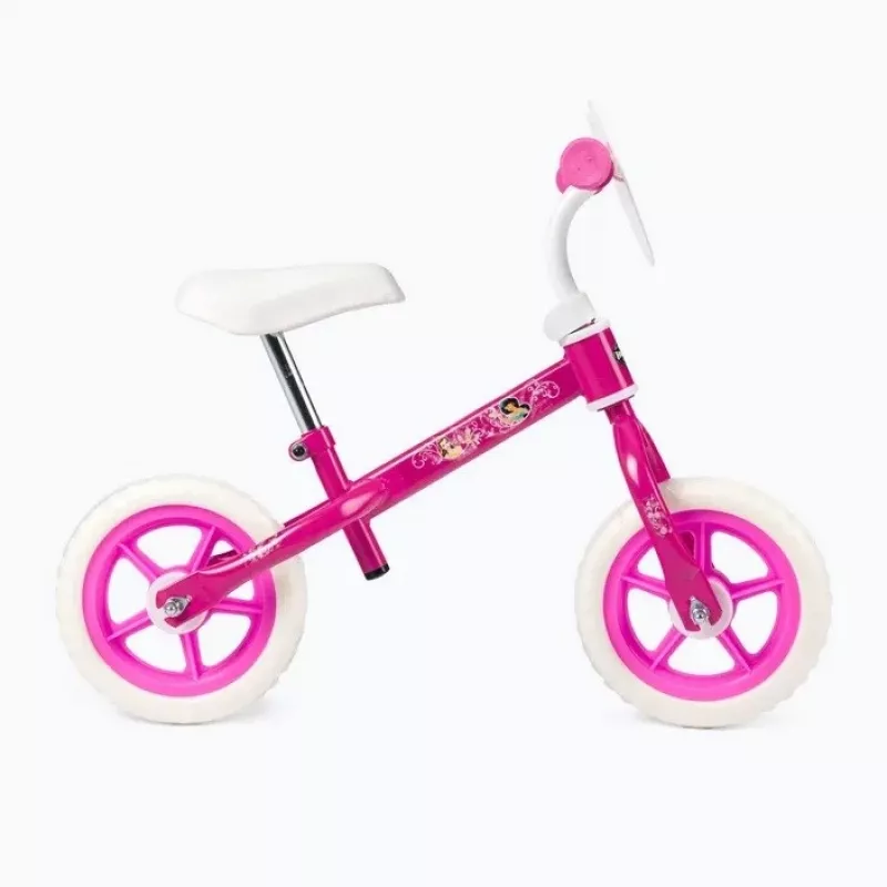 Dviračio pusiausvyros treniruoklis HUFFY Princess 10 colių vaikams, be pedalų, lengvas rėmas, putplasčio padangos