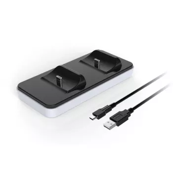 Įkrovimo stotelė SUBSONIC SA5608 dviems PS5 pultams su greituoju įkrovimu ir LED indikatoriais