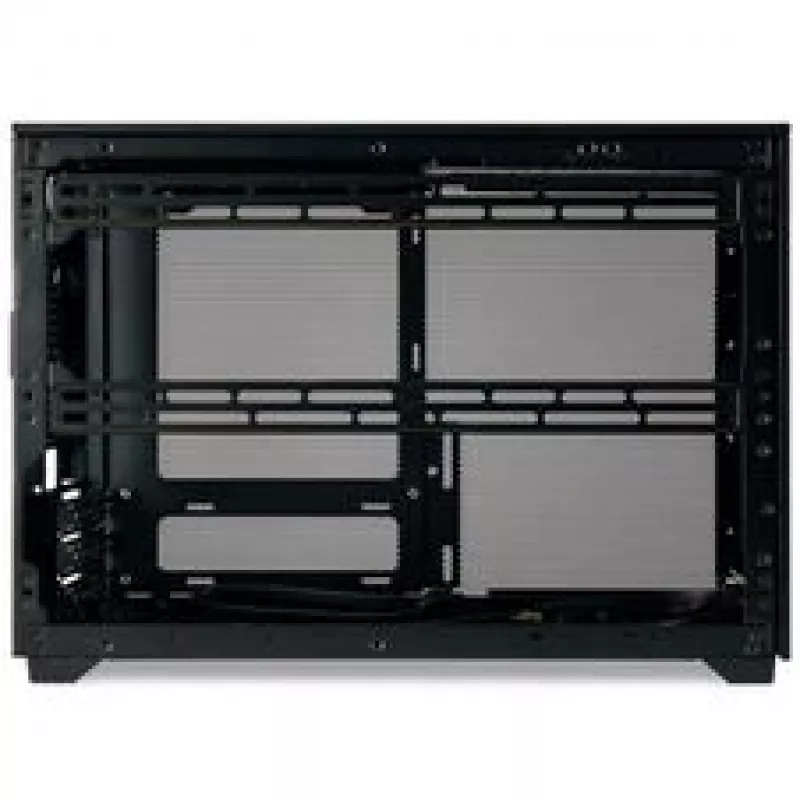 Mini ITX/ATX kompiuterio korpusas ssupd Meshroom D (CS-MRD-BK-1) – kompaktiškas juodas korpusas su tinklinėmis plokštėmis