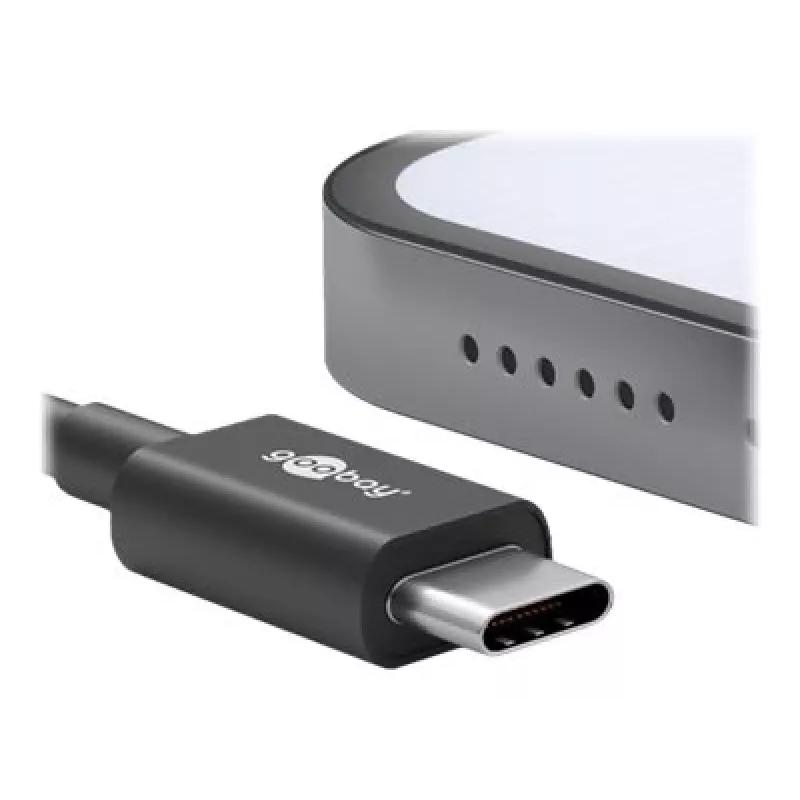 Goobay 66318 USB-C laidas, juodas, 1 m