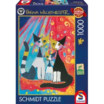 Rosina Wachtmeister: Happy Cat Family, Dėlionė 1000 dalių
