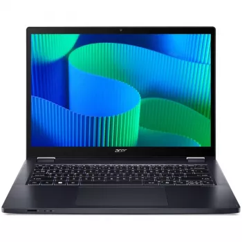 Hibridinis (2-in-1) nešiojamas kompiuteris Acer TravelMate TMP414RN-54-TCO-74CP — 14 colių WUXGA liečiamas, Intel Core Ultra 7 155U, 16 GB DDR5, 512 GB SSD, 4G, Windows 11 Pro, mėlynas