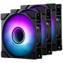 Phanteks M25 Gen2 120mm PWM D-RGB ventiliatorius 3 vnt. rinkinys - juodas