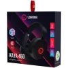 LORGAR Kaya 460, USB žaidimų ausinės su mikrofonu, CM108B, RGB apšvietimas, Plug&Play, USB-A jungiamasis kabelis 2 m, audinio ausinės pagalvėlės, dydis: 192×184,7×88 mm, 0,329 kg, juodos
