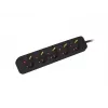 Prailginimo laidas Lanberg PS0-05F-0300-BK 3m 5 kištukinių lizdų patalpoms juodas