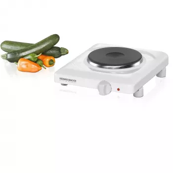 Rommelsbacher THL 1097 - Vienvietė elektrinė kaitlentė - Balta - 1000W - 1m - 24,5 cm - 27,5 cm