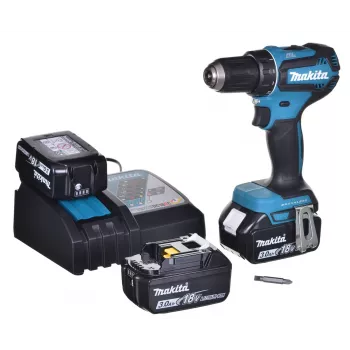 MAKITA DDF485RF3J Gręžtuvas 3x 18V 3Ah