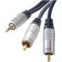 shiverpeaks sp-PROFESSIONAL garso kabelis 3 m 3.5mm 2 x RCA mėlynas - Chrom (SP30833)