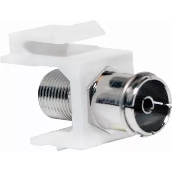 Logilink Keystone In-Line Coupler - RF invertuojantis adapteris - IEC jungtis (M) prie F kištuko (M) - Baltas - Keystone lizdas (NK0020)