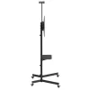 Maclean MC-113 B mobilus televizoriaus stovas / vežimėlis su lentyna kamerai, 37-70 col., maks. apkrova 45 kg / 5 kg, VESA 600x400