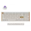 Mechaninė klaviatūra Keychron K4 HE 96% QWERTY — USB, RF Wireless & Bluetooth, 100 klavišų, RGB, White/Wood