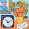 NeXtime klok 8170 Go van Go, 43x43 cm, sieninis, įvairiaspalvis