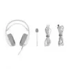 Ausinės QPAD GAMIAC HS71 laidinės, lankeliu, USB Type-C, cirkumaurinės, 20–20000 Hz, 2,2 m laidas, baltos