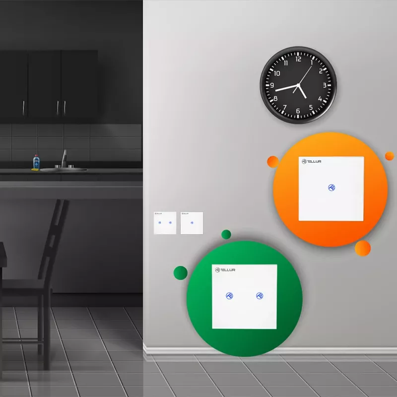Tellur SS1N išmanusis WiFi jungiklis — 1 prievadas, 1800 W, 10 A