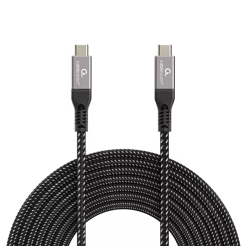 USB-C į USB-C laidas GEMBIRD CCBP-USB4-CMCM240 1,5 m, USB4 Gen 3x2, 40 Gbit/s, 240 W, juodas