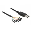 USB kabelis DeLOCK 1,8 m USB 2.0-A / TTL 6 kontaktų juodas