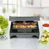 Sumuštinių keptuvė Rommelsbacher SWG 700 – kompaktiškas 3-in-1 elektrinis presas su 3 keičiamomis plokštėmis (sumuštiniams, belgiškiems vafliams, griliui), nerūdijančio plieno akcentai