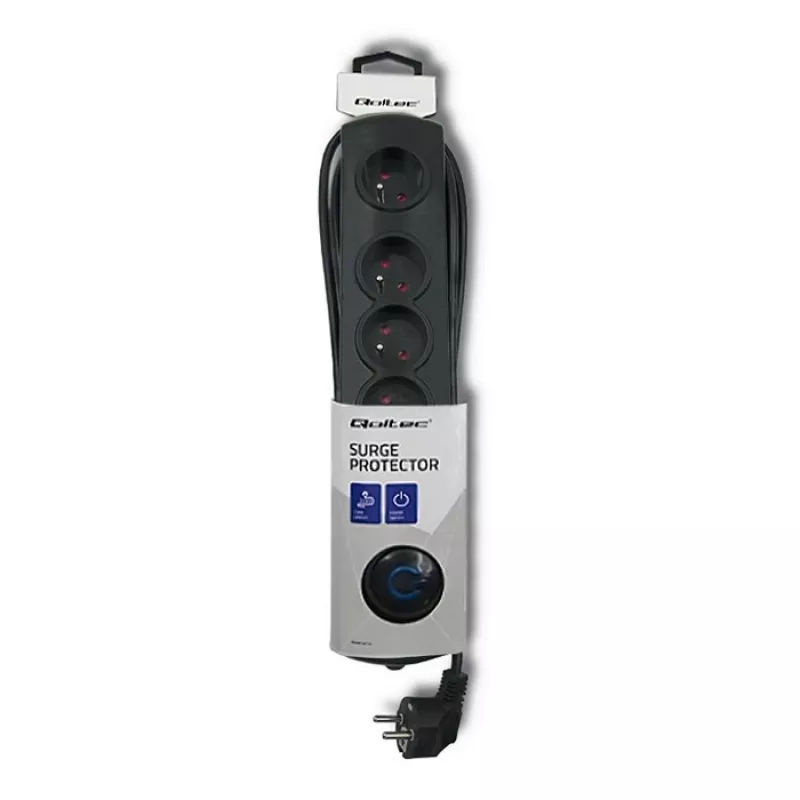 Apsauginis filtras Qoltec 50269 5 lizdų 230 V juodas