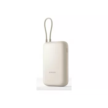 Xiaomi 10000mAh Power Bank su integruotu kabeliu Smėlio spalvos