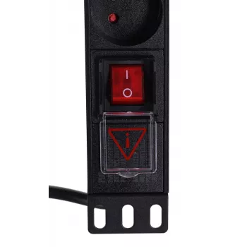 Alantec 19 colių 1U maitinimo juosta, 8x CEE 7/5, jungiklis, 1,8 m (PZ081U)