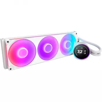 Kraken Elite 420 RGB 420 mm, skysčio aušinimo rinkinys baltas