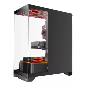 TACENS Mars Gaming MCPRISMA Midi Tower PC korpusas, juodas, grūdintas stiklas, ATX/Micro-ATX/Mini-ITX, 2x3,5 colio + 2x2,5 colio lizdai