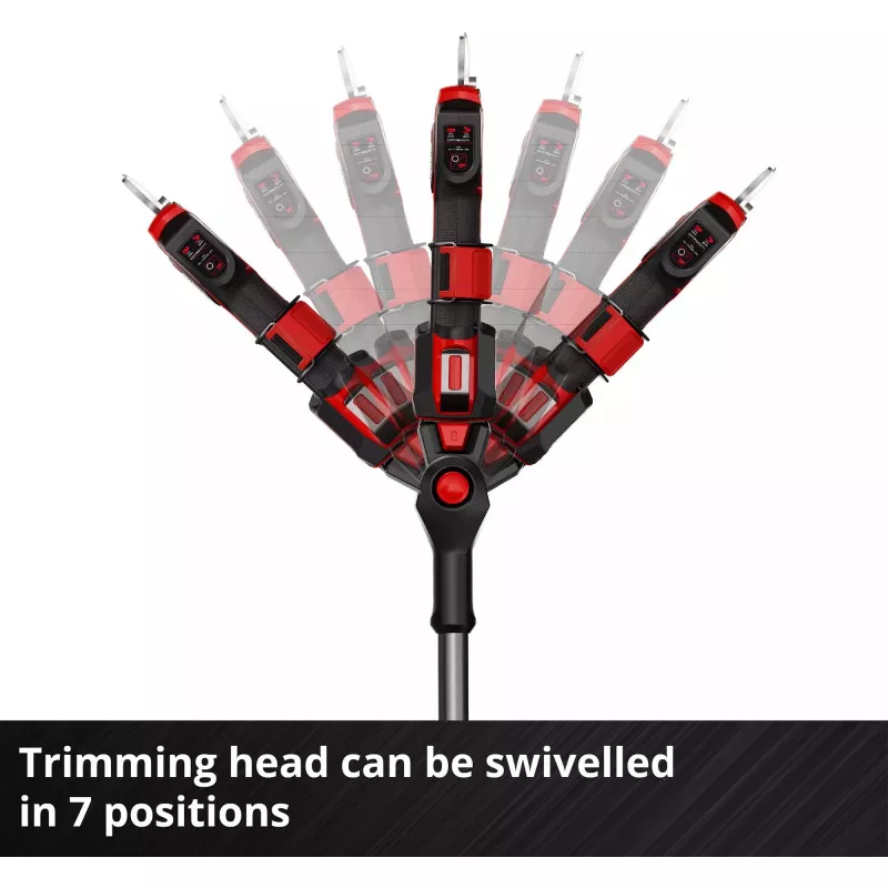 Genėjimo žirklės EINHELL GP-LS 18/28 Li T BL-Solo — belaidės teleskopinės aplenkiminės genėjimo žirklės, 18 V, pjovimo galia 2,8 cm, aliumininis kotas
