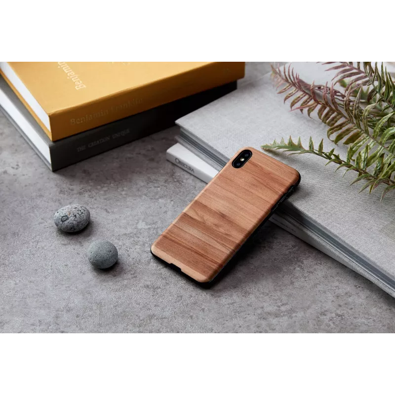 Apsauginis dėklas man and wood iPhone XS Max — kapučino juoda