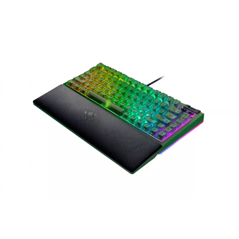 Mechaninė žaidimų klaviatūra Razer BlackWidow V4 75% – laidinė, JAV išdėstymas, Phantom Green Edition, Razer mechaniniai lietiminiai jungikliai