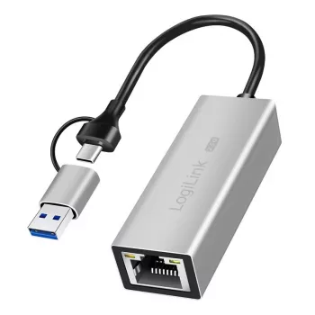 USB-A/-C į 2,5G Ethernet adapteris, pilkas