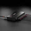 Lindy 7 Portų USB 3.0 Metalinis USB HUB, USB 3.2 Gen 1 (3.1 Gen 1) Type-A, 5000 Mbit/s, Juodas, 0.8 m, 185 mm, 75 mm