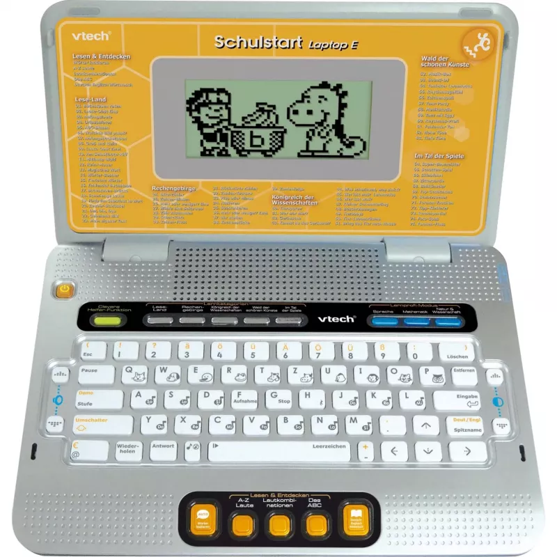 Mokomasis nešiojamasis kompiuteris VTech Schulstart Laptop E vaikams nuo 6 iki 8 metų, sidabrinis