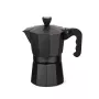 Moka puodas Maestro MR-1666-3-BLACK, rankinis 3 porcijų aliumininis kavos virimo aparatas, 150 ml, juodas