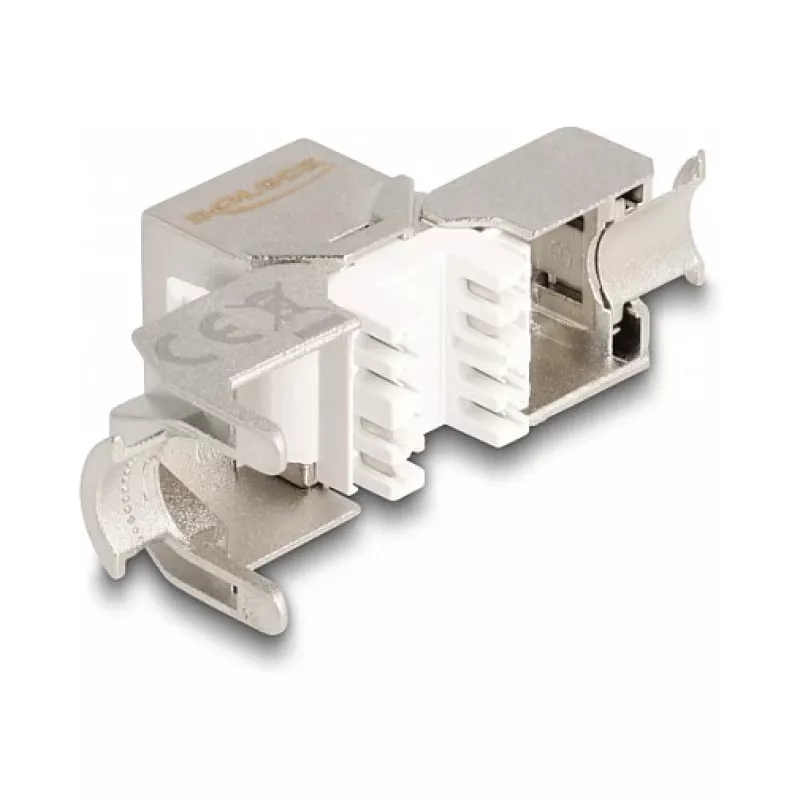 DeLOCK Keystone modulis RJ45 kištukas į LSA Cat.6A beįrankis su raudonu dulkių dangteliu