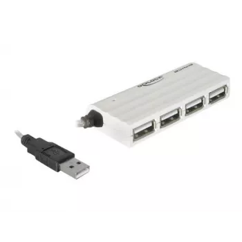 USB šakotuvas DeLOCK 87445 4 prievadų išorinis 480 Mbit/s baltas