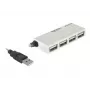 USB šakotuvas DeLOCK 87445 4 prievadų išorinis 480 Mbit/s baltas