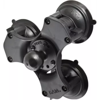 RAM Mounts RAP-365-224-1U Triple Suction Cup Twist-Lock Pagrindas su 3,81 cm Rutuliu Juodas