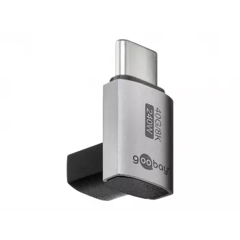 Goobay USB-C adapter vertikalus 90° pasuktas USB4 - kištukas>